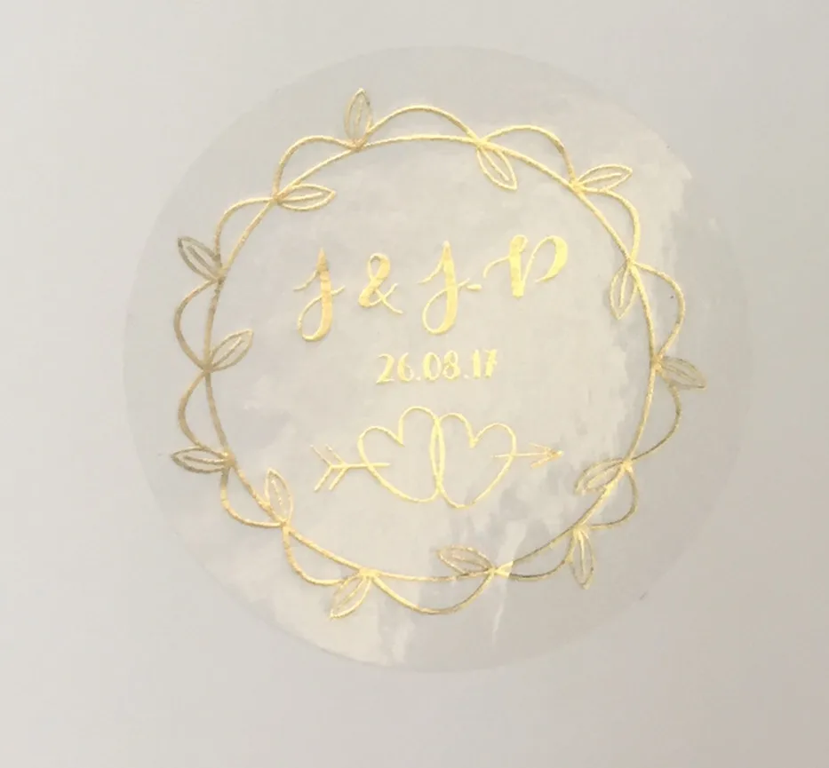 90 фольги золотые винтажные Свадебные помолвки персонализированные текстовые