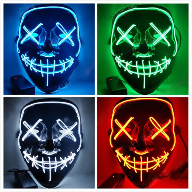Маска для Хэллоуина светящиеся маски вечеринок в темноте|Маски вечеринки| |