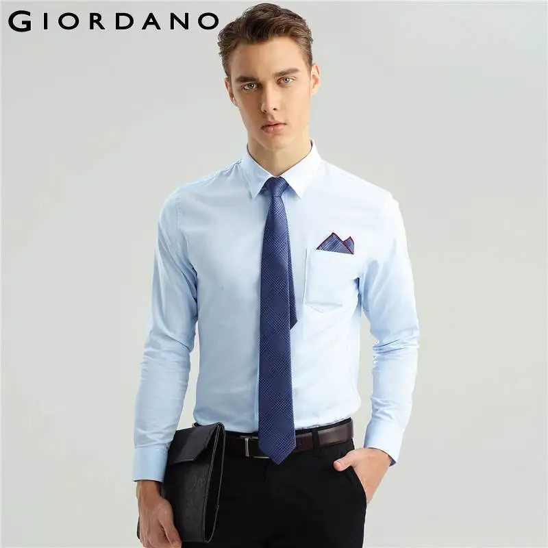 Jordano Мужская рубашка с отложным воротником Camisa Masculina длинным рукавом карманом для