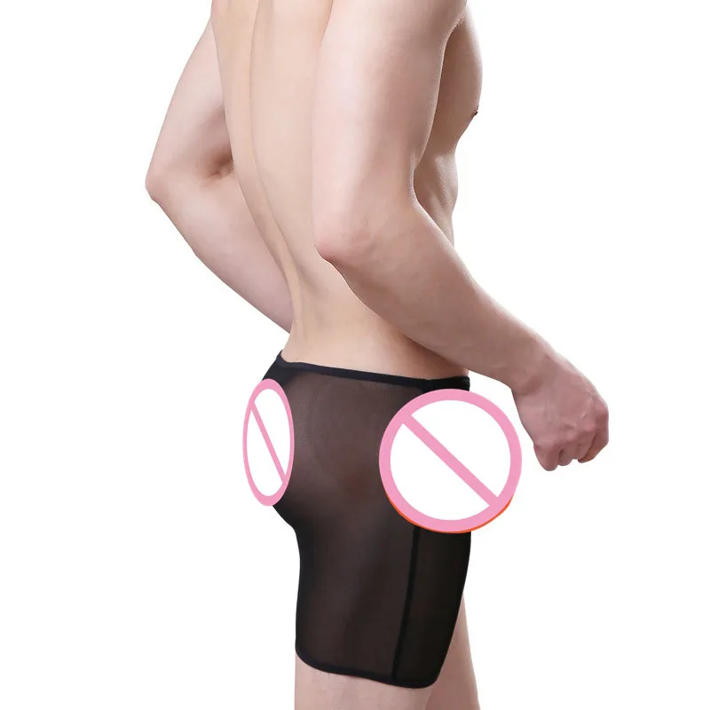 2017 Gay Men Boxers Underwear Net yarn Boxer Spandex cuecas Shorts Slip Mens Manufacturers | Мужская одежда