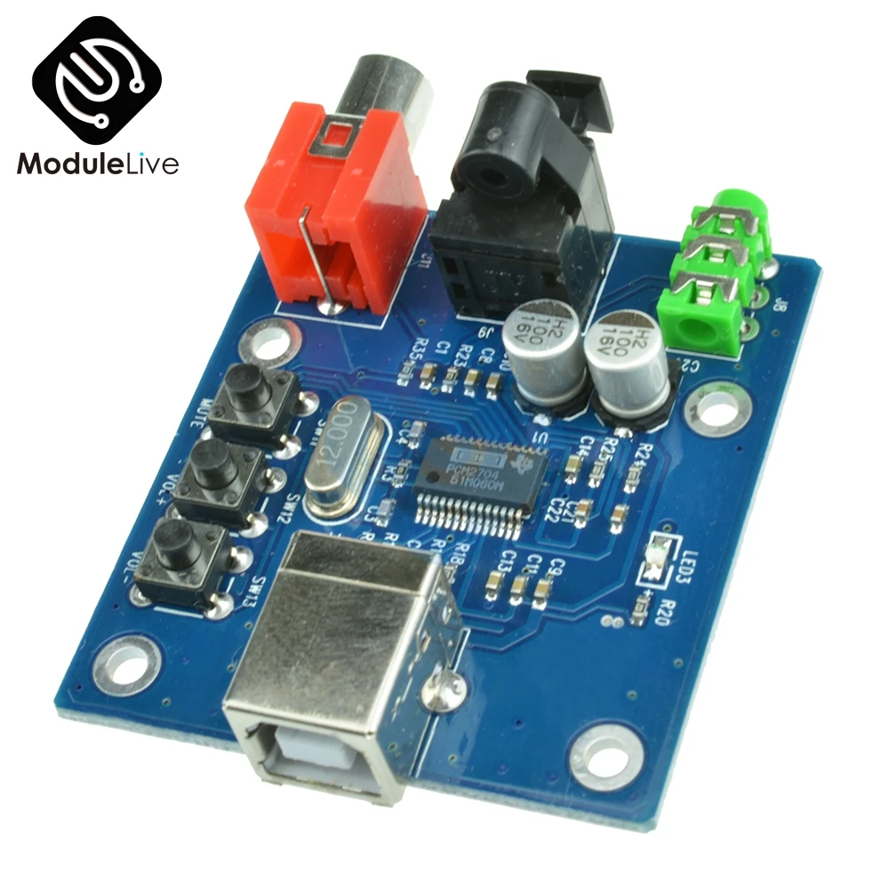 5 в PCM2704 USB DAC to S/PDIF звуковая карта выход F/PC 2 канальный аналоговый интерфейс