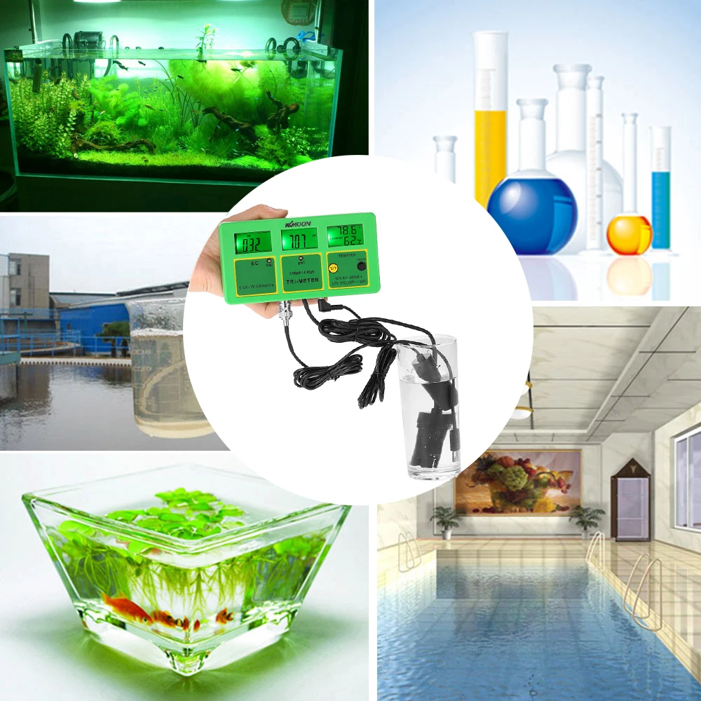 4 в 1 многопараметрический Измеритель Качества Воды с цифровым ЖК дисплеем