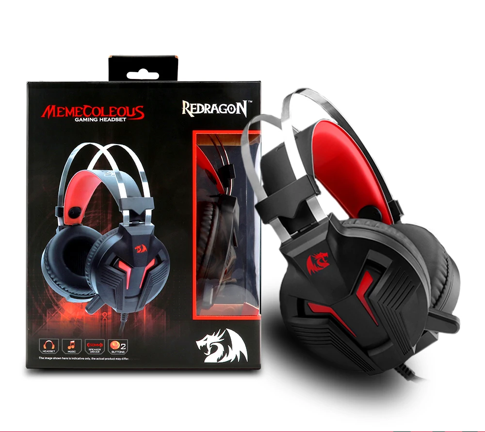Игровая гарнитура Redragon H112 для геймера, для ПК, PS4, переключатель Surround Pro, Проводная компьютерная стереогарнитура с шумоизоляционным микрофоном