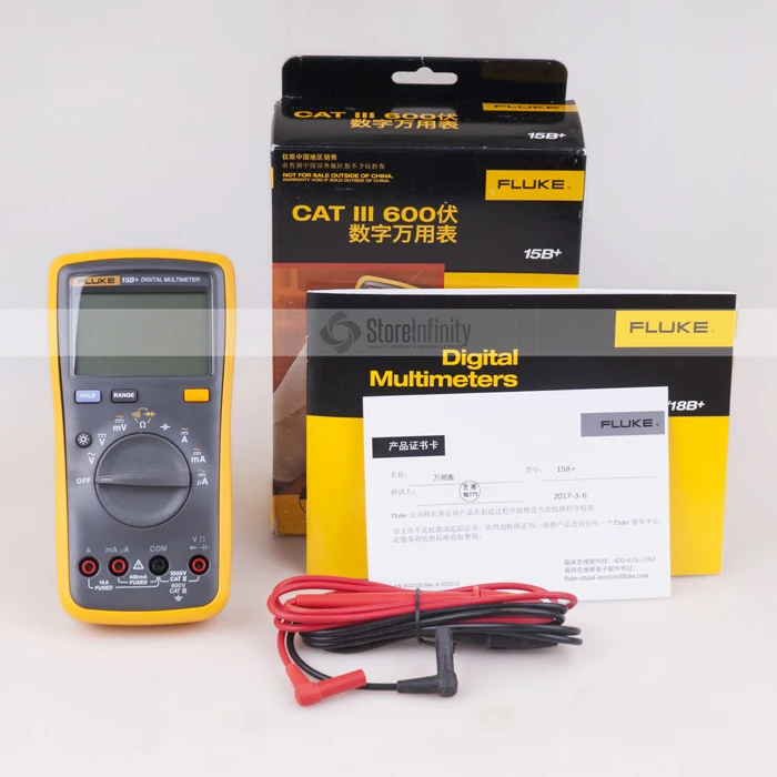 Fluke 15B+ плюс Авто Диапазон Цифровой Измерительный мультиметр+ MS3302 преобразователь переменного тока 0.1A-400A клещи