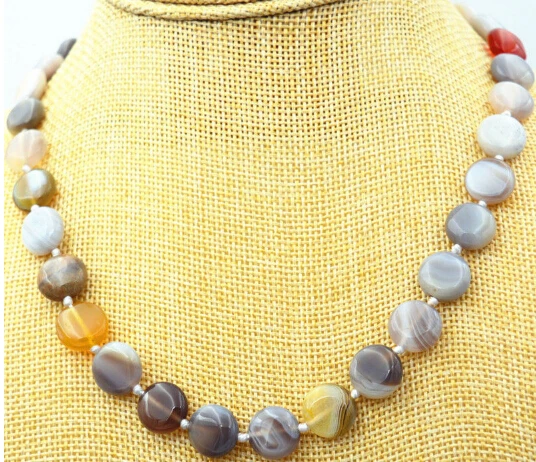 Hot sell -charming 12mm Natural stone Persian new coin necklace 18 -Bridal jewelry free shipping | Украшения и аксессуары