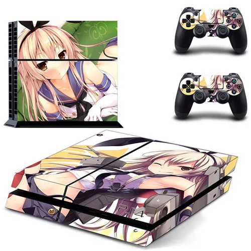 Аниме милая девушка Хацунэ Мику PS4 кожи стикеры Наклейка для sony playstation 4 консоли и 2 контроллеров PS4 кожи Стикеры винил - Цвет: DPTM0016