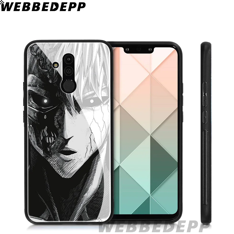 WEBBEDEPP One Punch Man Cartoon Tempered Glass Case for Huawei Mate 20 P20 P10 P Smart 2019 2018 & Honor 10 9 8X 7A Lite Pro |