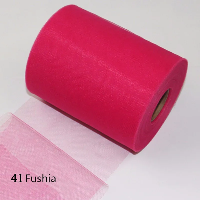 41 Mesh Tulle Roll 15cm 100 yards DIY Tutu Skirt Gift Wrapping For Birthday Baby Shower Christmas Wedding Party Supply Kids Favors - Цвет: 41