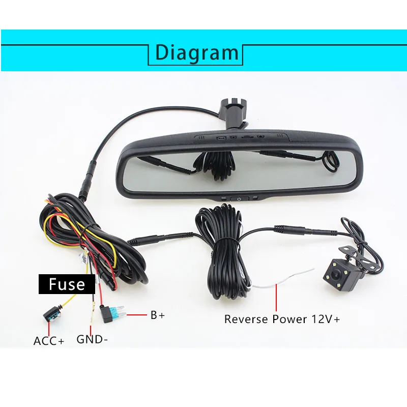 

HaiSunny HD Car Mirror DVR Monitor Dash Camcorder Car Rear View Camera Camcorder Dual Lens Camera Video Recorder Car DVR