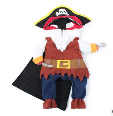 Кота собаки любимчика пиратские Костюмы щенок забавный одежда превратилась