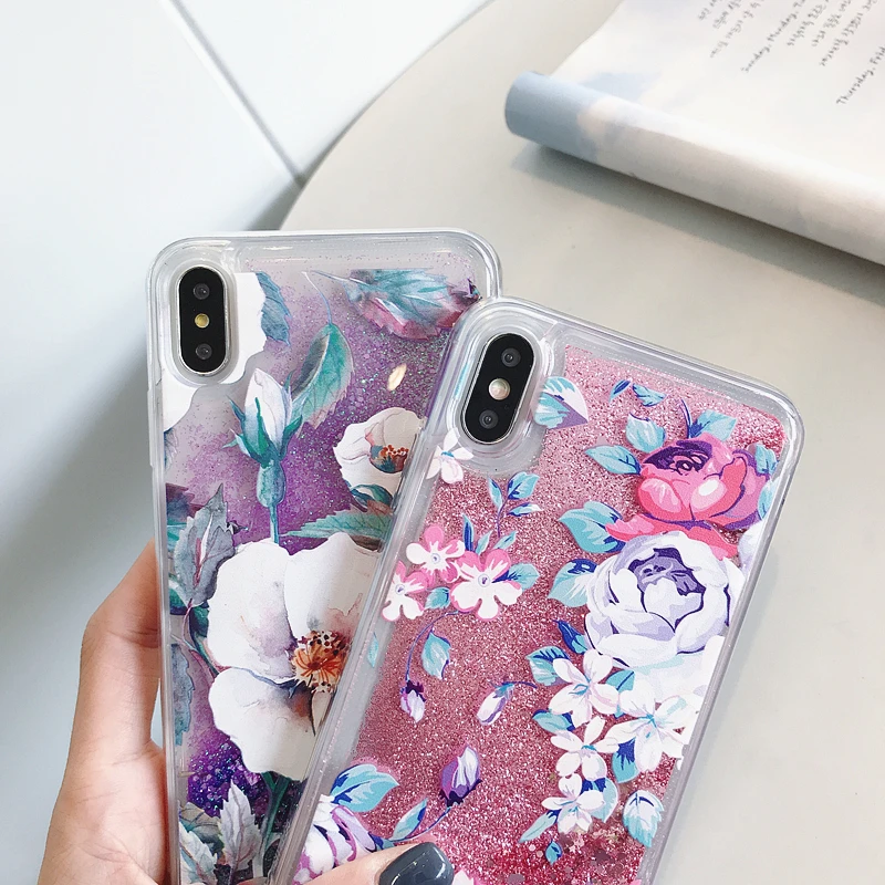 KISSCASE Quicksand Phone Case For iPhone 7 Plsu X XS MAX XR Clear Soft TPU 6 6S Plus 8 Silicone Cover Funda |