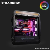 barrow acrylic board as water channel use for cougar gemini t computer case use both cpu and gpu block rgb light to aura