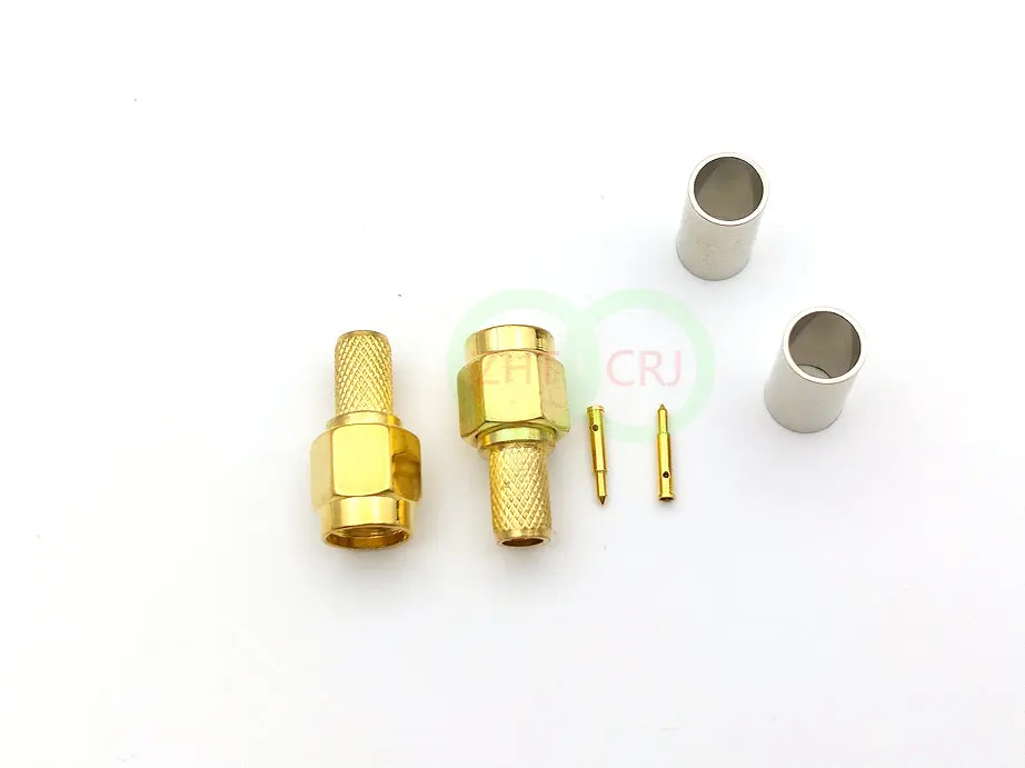 100 шт. SMA штекер прямой обжимной для RG58 разъем адаптера|male plug|male malemale sma |