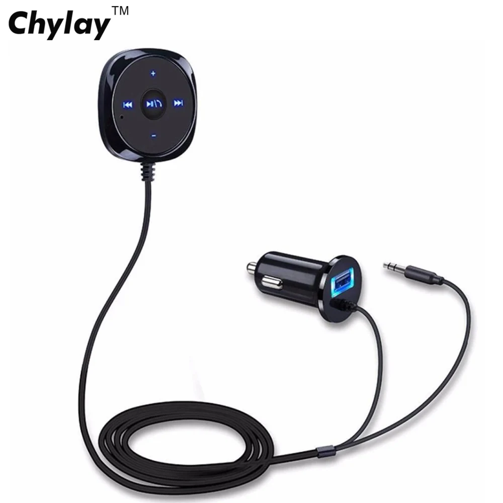 Bluetooth AUX адаптер автомобильный комплект громкой связи MP3 плеер динамик Авто аудио
