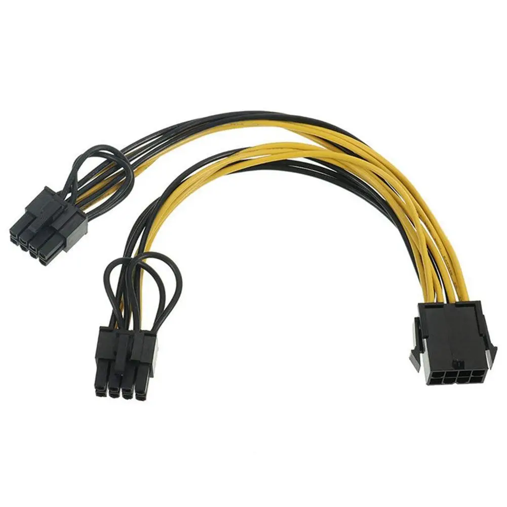 8pin cpu to Images видеокарта двойной PCI E 8Pin (6Pin + 2Pin) кабель питания сплиттер Express Card