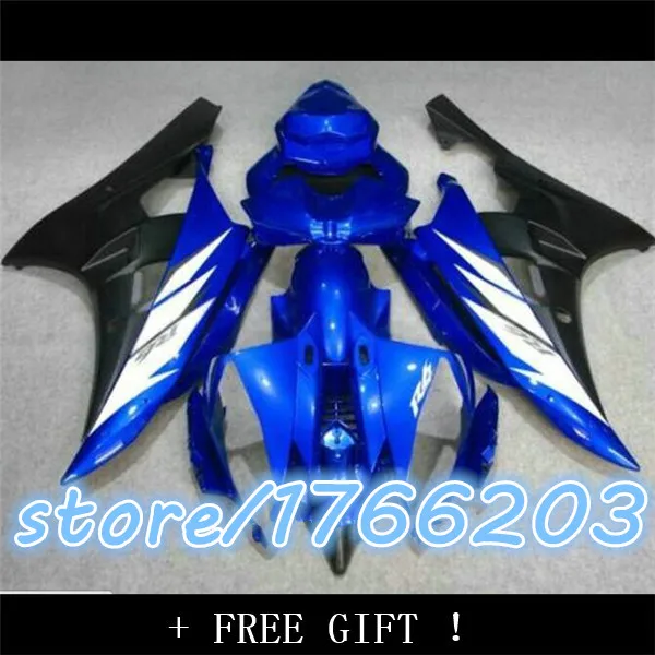 

Blue white black For YZF-R6 06-07 YZF-R600 YZFR6 06 07 YZF 600 YZF R6 Blue YZF600 2006 2007 Fairings BBF