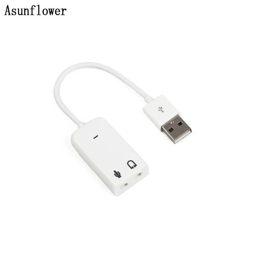 Виртуальная звуковая карта USB 7 1 внешний аудио адаптер к разъему 3 5 мм микрофон