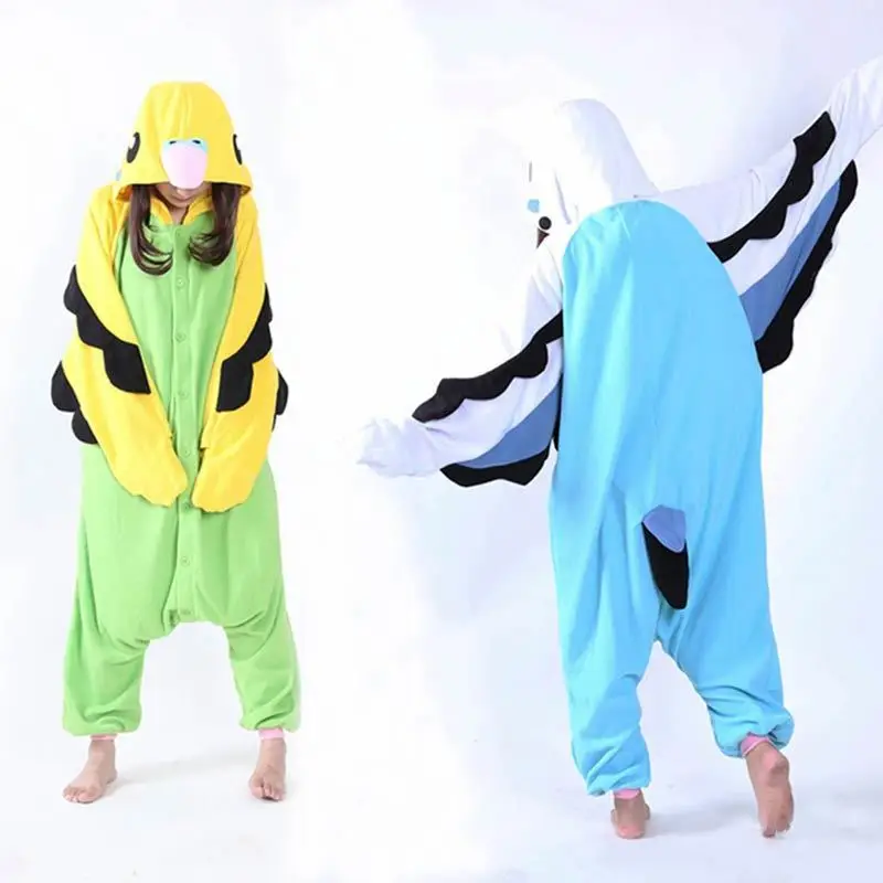 Мультяшные животные попугай стиль унисекс пижамы для Хэллоуина|jumpsuit onesie|party