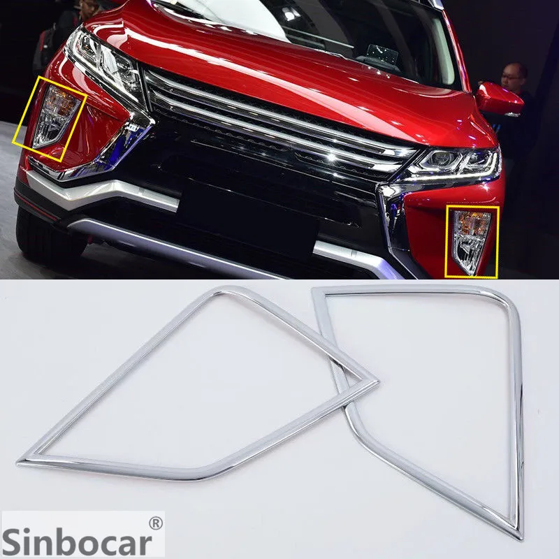 ABS Хромированная передняя противотуманная фара Накладка для Mitsubishi Eclipse Cross 2018