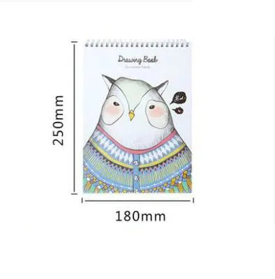 B Балык рисунок Бумага студент эскиз книга Kawaii Мультфильм бумага для рисования 40 листов эскиз книга искусство рисуйте наброски картина питания - Габаритные размеры: B
