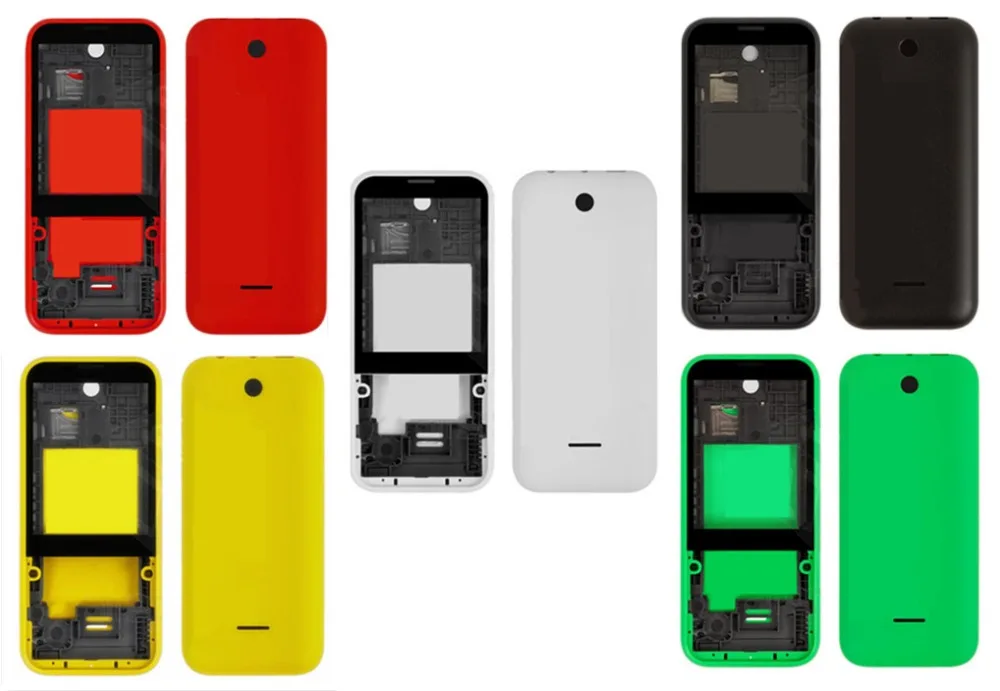 Корпус для Nokia 225 с двумя Sim картами Φ N225 средняя передняя рамка Передняя пластина