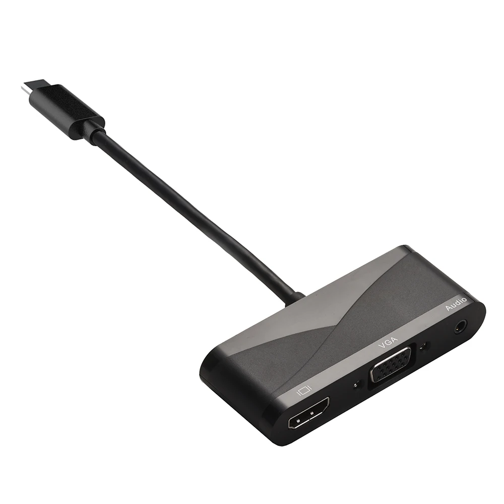 3-in-1 Thunderbolt USB Type C to HDMI VGA Audio Adapter 3.1 4K*2K Power Delivery Support Wholesale | Электроника