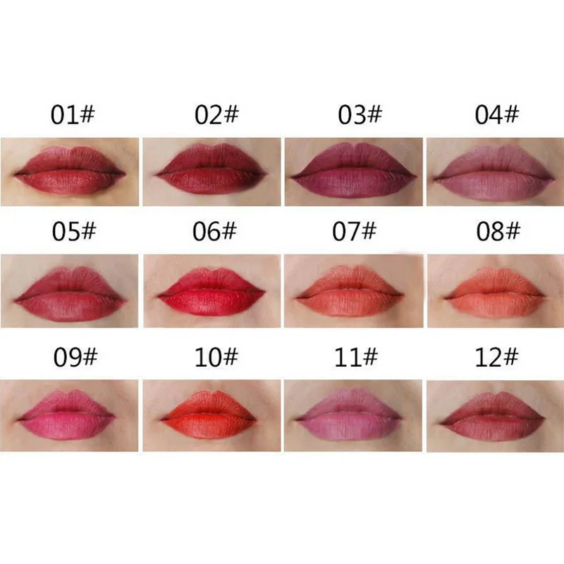 Qibest 12 шт. Карандаш Для Губ Водонепроницаемый Set Smooth Lipliner перо Долгое Обнаженная