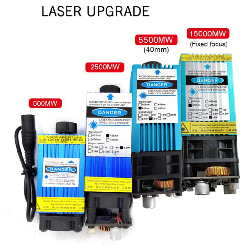 

500mw/2500mw/5500mw 10W/15W DIY Laser Engraving Machine Engraver Wood Router Mini Marking Machine