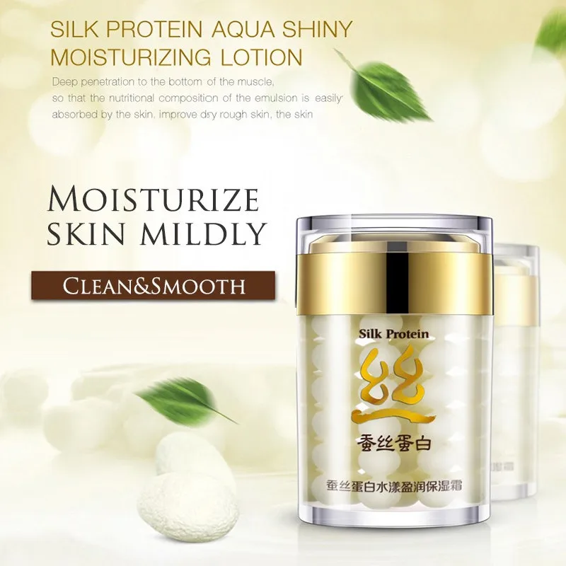 BIOAQUA Silk Protein Moisturing Snail Face Cream Whitening Acne Scar Removal Facial Firming Serum Skin Care | Красота и здоровье