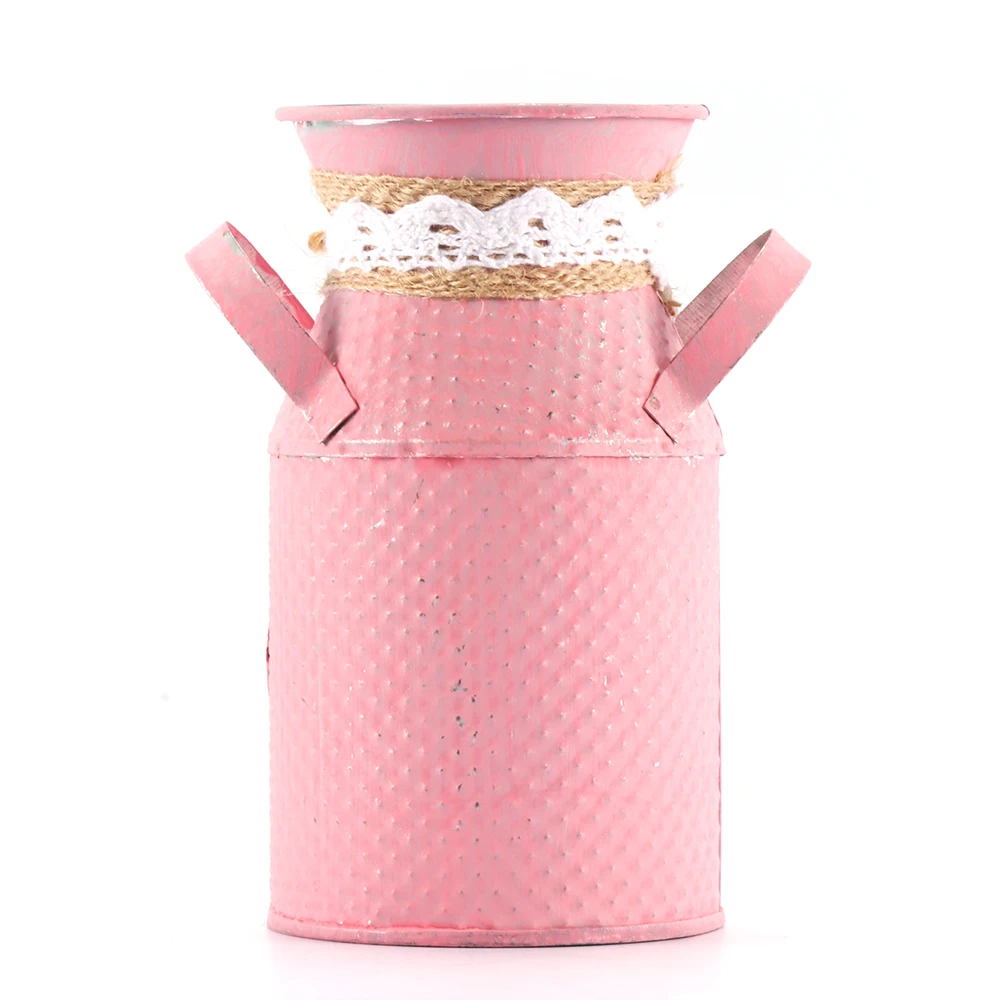 Креативная Настольная Ваза металлическая круглая цилиндрическая ваза цветочный