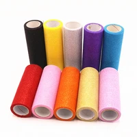 25 colors 15cm 10yards glitter shimmering tulle roll diy lace fabric rolls kids tutu skirt apparel knit mesh sewing accessories