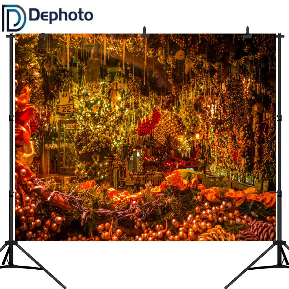 Фоны для фотосъемки с изображением фруктов сосны ветки Рождественского