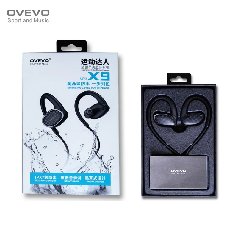 OVEVO X9 hifih Bionic Swim bluetooth 4 2 наушники 8G MP3 IPX7 водонепроницаемые спортивные для плавания