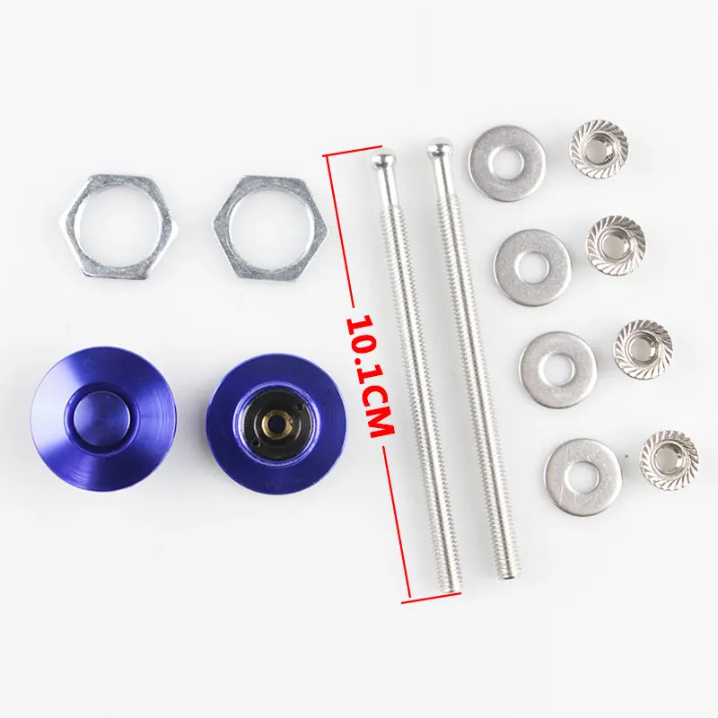 1pcs Blue10.1cm RASTP-1Pcs/набор, автомобильный Стайлинг, алюминиевая кнопка, заготовка, капот, шпильки, замок, зажим, набор, автомобиль, быстрые булавки для двигателя, бонеты, замок, RS-ENL012 - Цвет: 1pcs Blue10.1cm