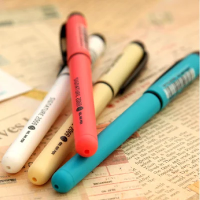 28pcs Candy color Gel pen exam special use pen Pure and fresh 13.8cm long free shipping