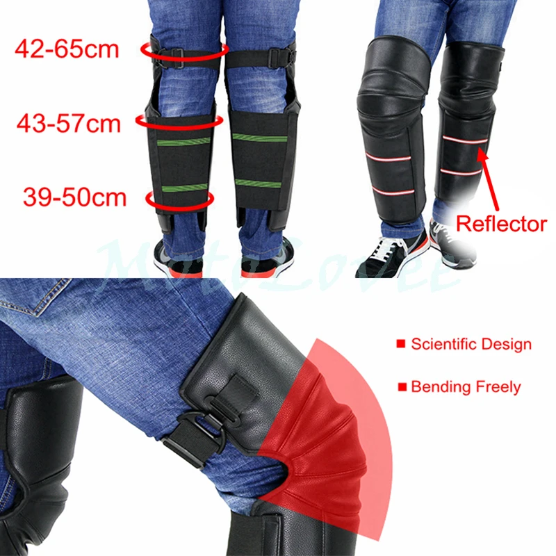 Мотоциклетная защита для ног MotoLovee зимняя от ветра искусственная кожа|leather