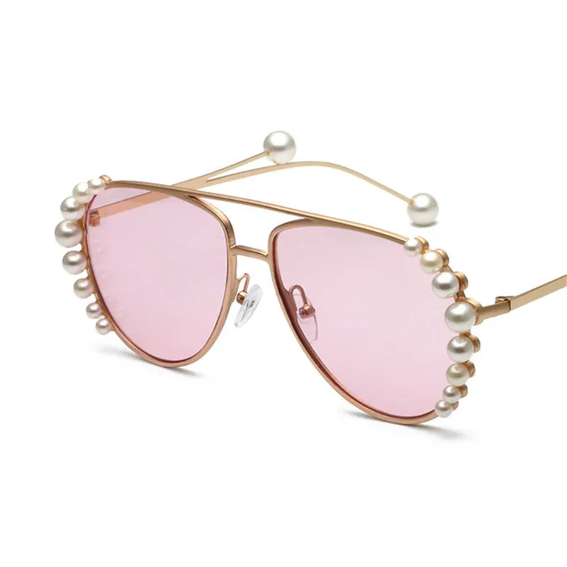 Негабаритных жемчужные овальная рамка солнцезащитные очки женские большие