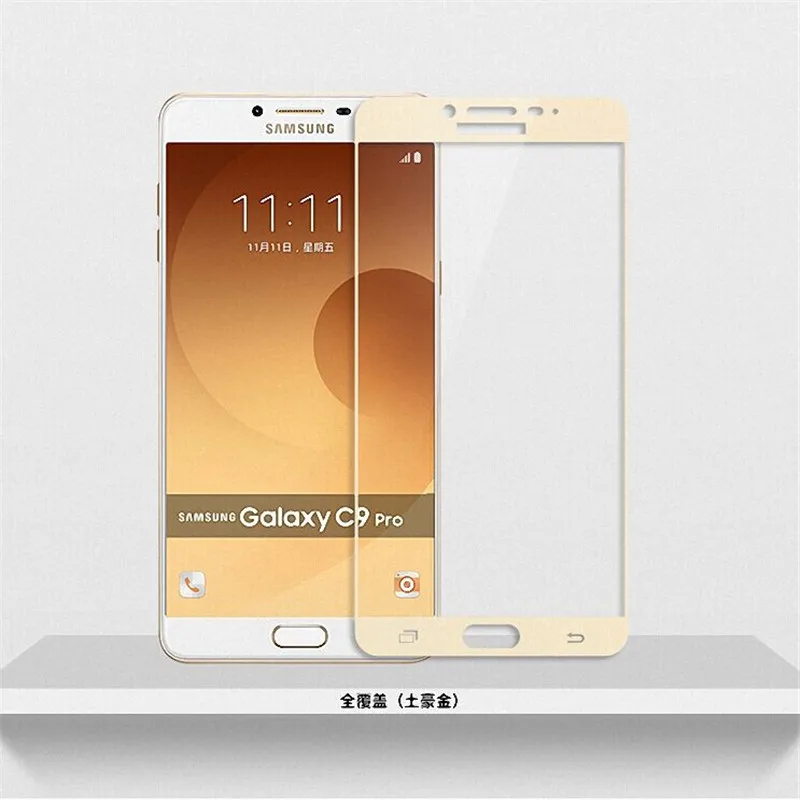Закаленное стекло с полным покрытием для Samsung Galaxy C9 Pro c9000 6 дюймов стеклянный