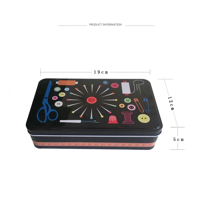 20-color coil sewing and repair kit set needle thread scissors crochet button winder combination iron box | Дом и сад