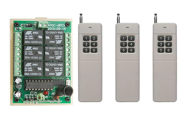 DC12V 6CH 10A RF беспроводной пульт дистанционного управления релейный переключатель