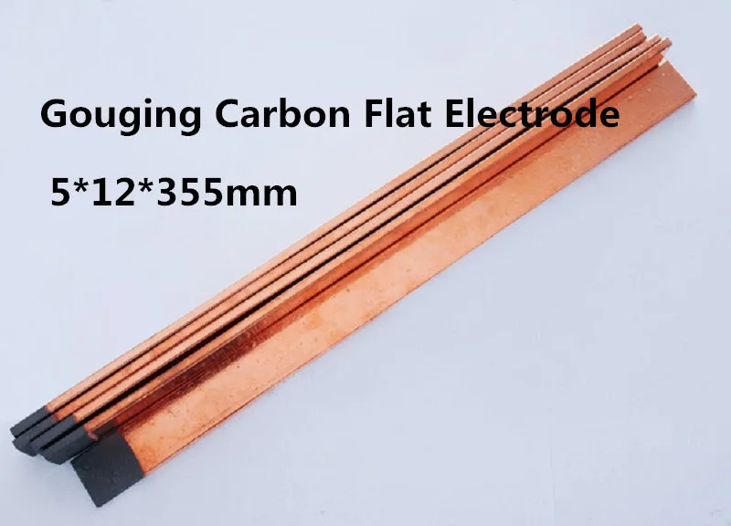 

5*12*355 mm Flat Gouging Carbon bar copper coated 50pcs for precise metal removal castings