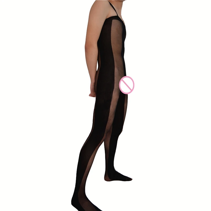 2018 sexy lingerie men's body stocking wide stripe catsuit transparent bodystocking male hot erotic suit | Тематическая одежда