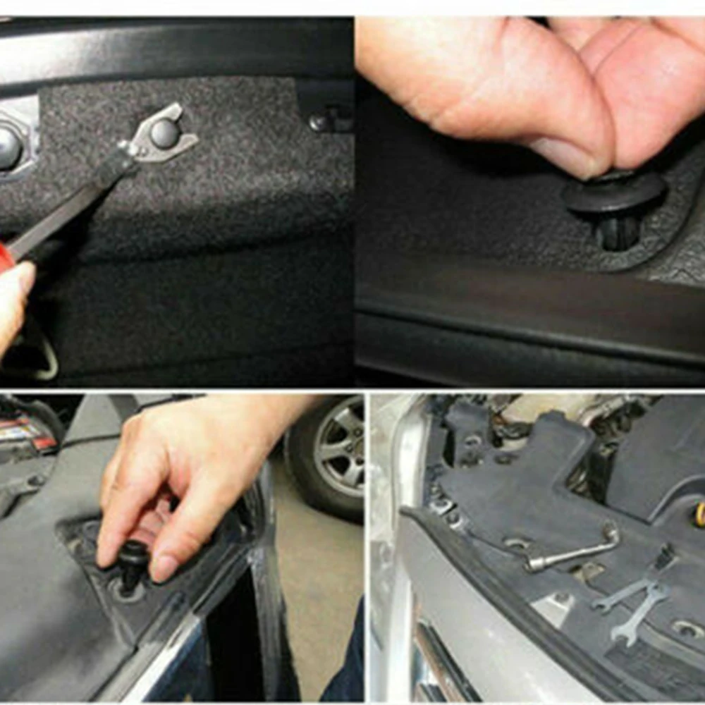 

415pcs Plastic Rivets Fastener Fender Bumper Push Pin Clips With Remover Tool For Ford Car Accessories