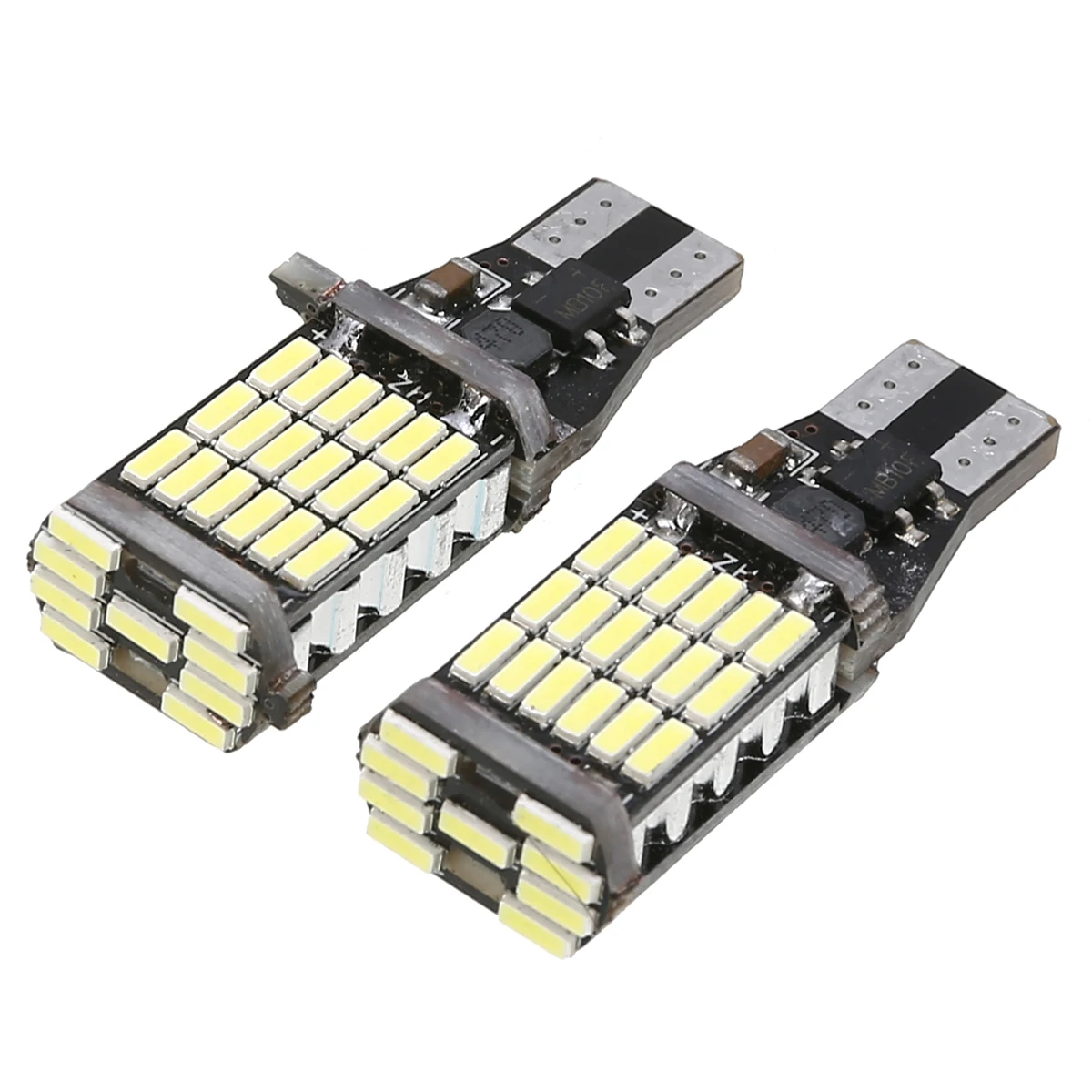 

2pcs T15 921 912 4014 W16W 45SMD LED Canbus Free Width Lamp Bulb 6500K 1000LM Xenon White For Backup Reverse Lights