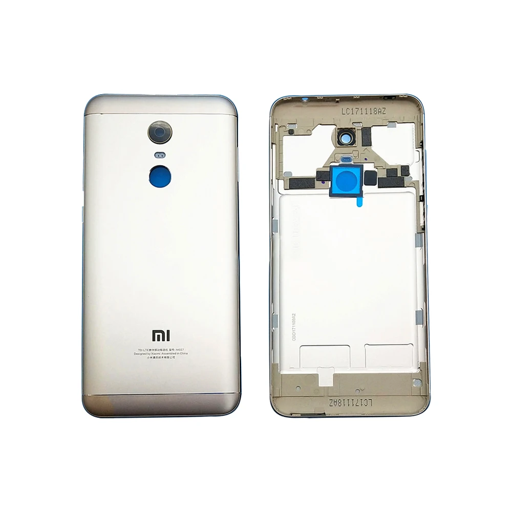 Для Xiaomi Redmi 5 Plus задняя крышка корпус металлическая задняя крышка аккумулятора+ ключ для боковой кнопки с Замена объективов камеры запасные части