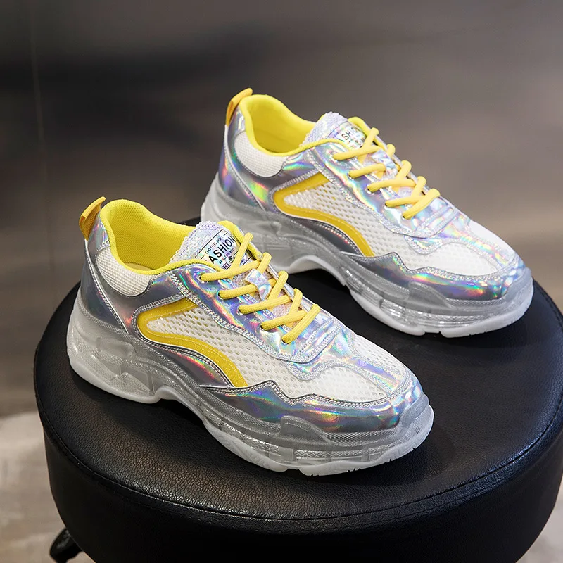 Повседневная обувь Женские массивные кроссовки на платформе zapatos de mujer Сезон