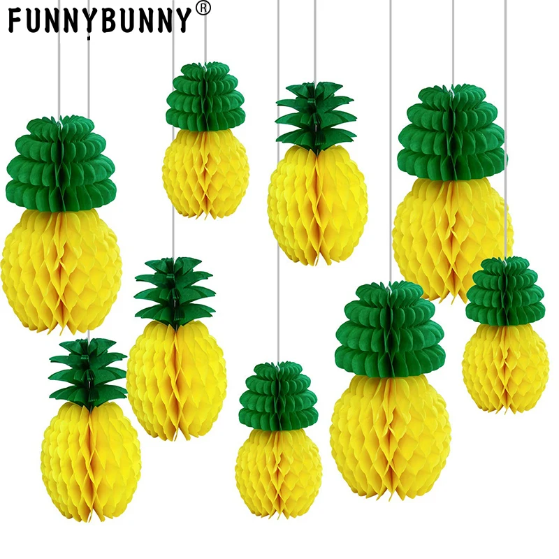 FUNNYBUNNY Honeycombs шар тканевые Висячие центровые салфетки ананас для летней вечеринки