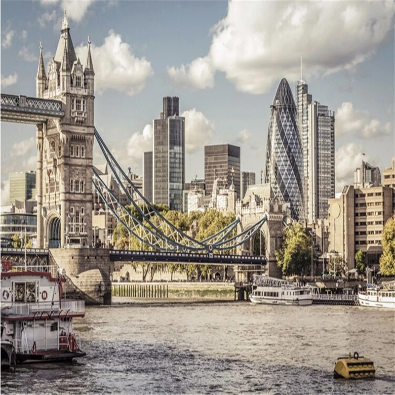 Фотообои с изображением городской реки Темзы фотообои на британскую тематику