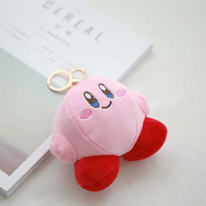 key chain Игра звезда Кирби х YUMMY плюшевые игрушки подушка глаз патч тапочки брелок мультяшный каваи косплей костюм аксессуары - Цвет: key chain