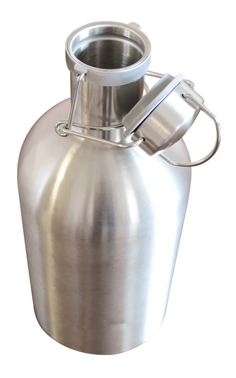 Realand Премиум 64 унций нержавеющая сталь домашний пивной Growler 1.9L безопасный Свинг